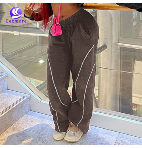 2023 Best Design Striped Patchwork Women'S Pants & Trousers Elastic Waist Casual Straight Pants 2023 Best Design Striped Patchwork Women'S Pants & Trousers Elastic Waist Casual Straight Pants