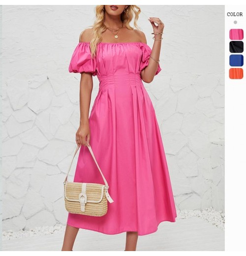 Wholesale women's clothing new arrival 2024 summer women temperament short sleeve long dress holiday dress woman Wholesale women's clothing new arrival 2024 summer women temperament short sleeve long dress holiday dress woman